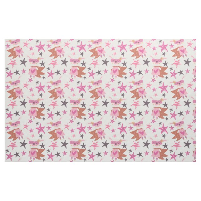 Tissu Fille Lapin Super Héros Fabric (Fat Quarter)