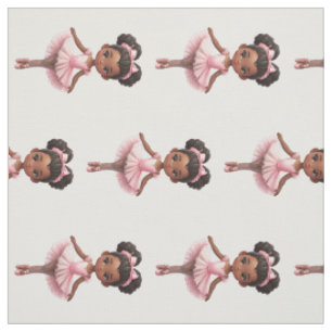 Tissu Fille noire Ballerina Rose Ballet