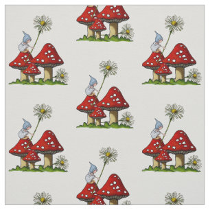 Tissu Fille tirée par la main de gnome sur des
