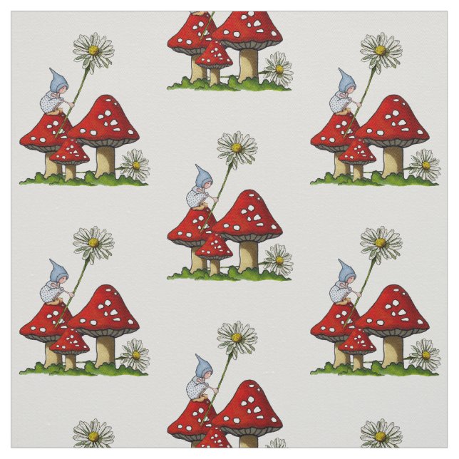Tissu Fille tirée par la main de gnome sur des (Échantillon)