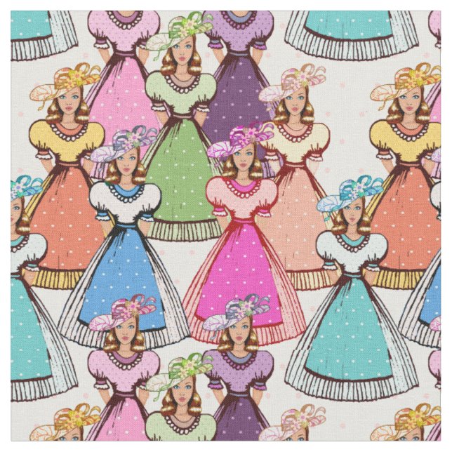 Tissu Filles de la campagne (Fermer)