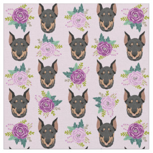 Tissu Fils de lavande de chien de Doberman