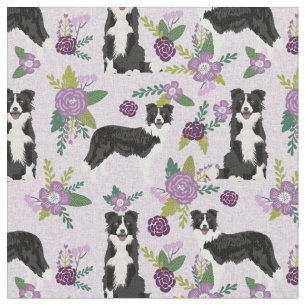 Tissu Fils pourpre de chien de Collie-Frontière