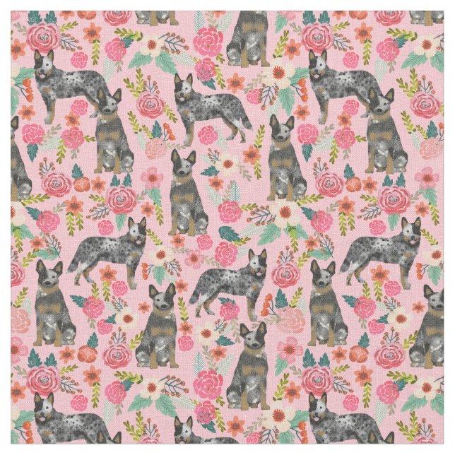Tissu Fils roses de chien de bétail (Fermer)