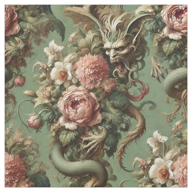 Tissu Finerie de Drac - Carrelage de déclaration gothiqu (Échantillon)