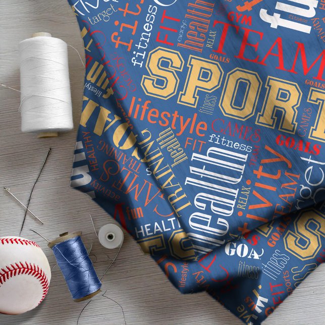 Tissu Fitness Word Cloud Rouge/Blanc ID284 (Créateur téléchargé)