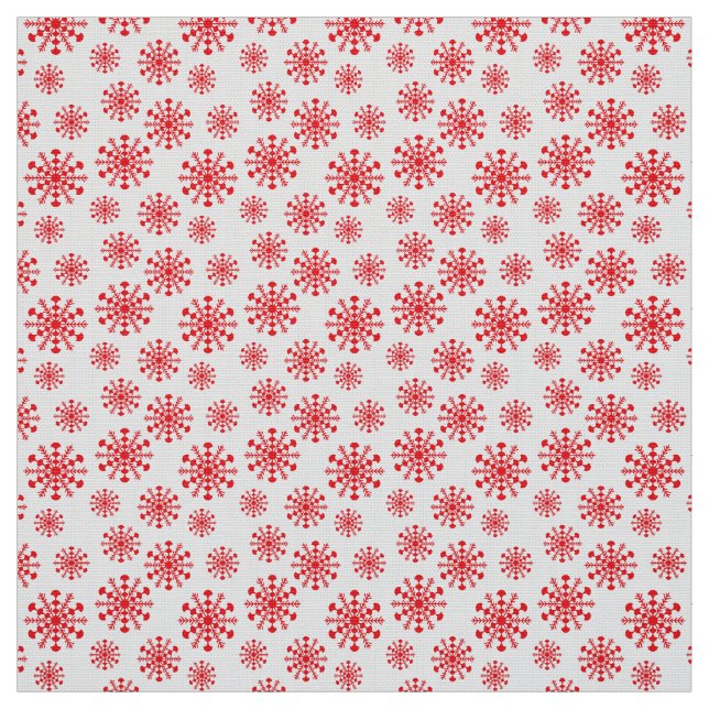 Tissu Flacon rouge sur blanc avec écailles de poisson mo (Échantillon)