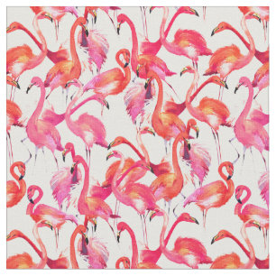 Tissu Flamant rose d'aquarelle dans les aquarelles