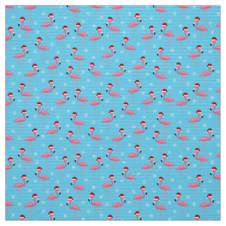 Tissu Flamant rose Noël