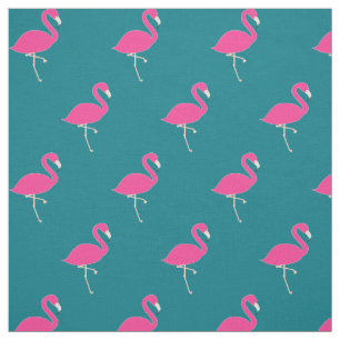 Tissu Flamant rose simple Pois roses