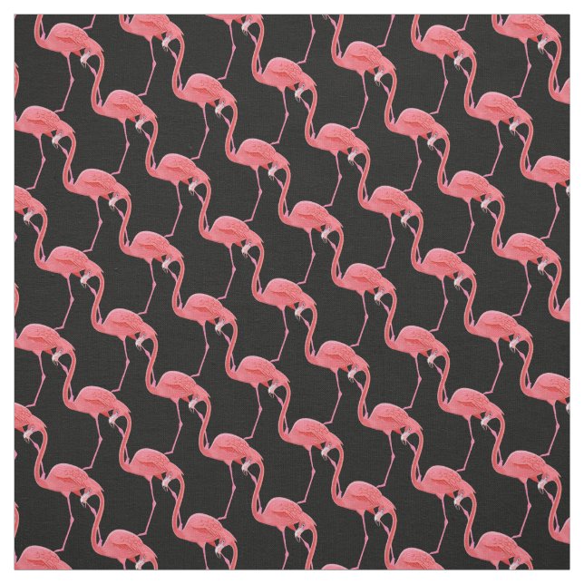 Tissu Flamant rose Tissu-Rose fait sur commande (Échantillon)