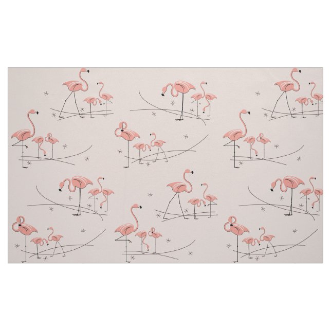 Tissu Flamants roses motif multi grande taille (Fat Quarter)