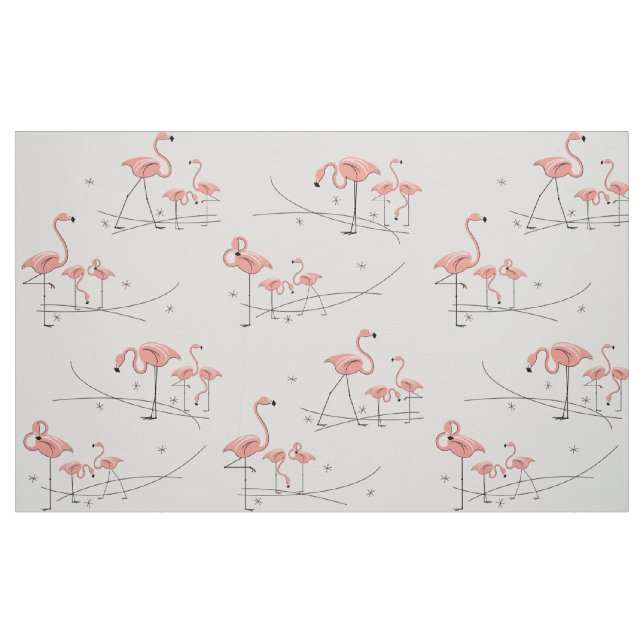 Tissu Flamants roses rose Multi grand motif (Fat Quarter)