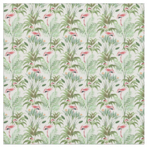 Tissu Flamants roses roses