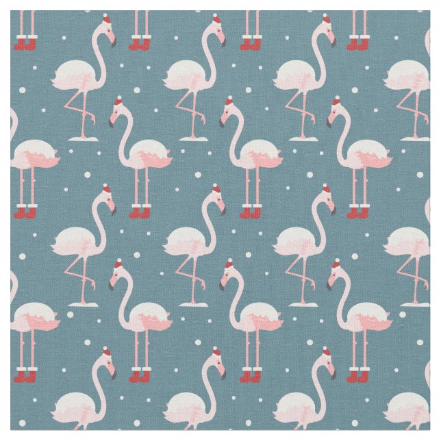 Tissu Flamingo Noël Tropical (Fermer)
