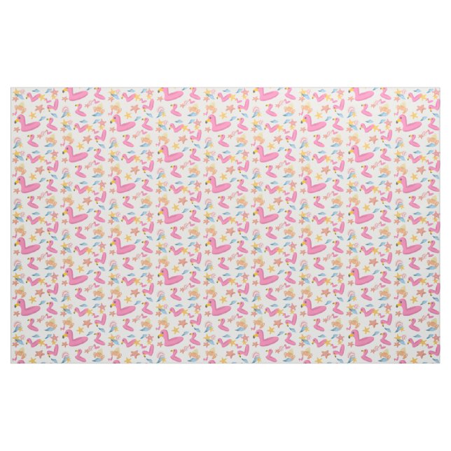 Tissu Flamingo party d'été  (Fat Quarter)
