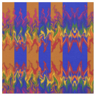 Tissu Flammes dans l'abstrait sur les couleurs des rayur