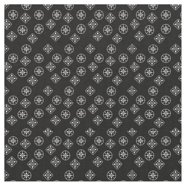 Tissu Flammes de neige modernes du milieu du siècle (Fermer)