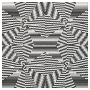 Tissu Flèches blanches noires Étoiles Impression géométr