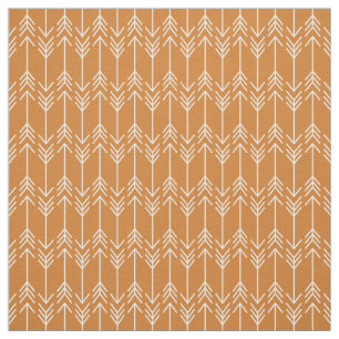 Tissu Flèches en os de corne d'orange brûlées