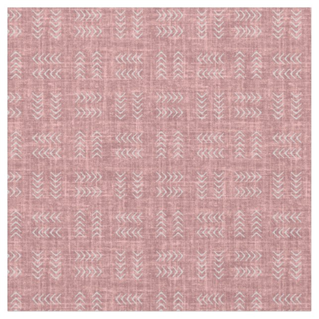 Tissu Flèches sur lin rose (Fermer)