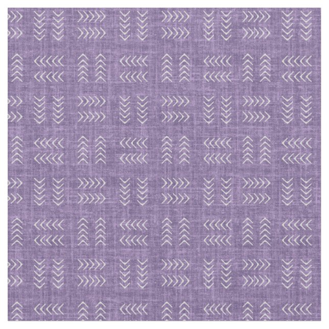 Tissu Flèches sur lin violet foncé heather (Fermer)