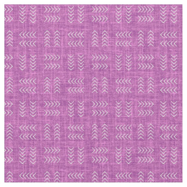 Tissu Flèches sur lin violet rose clair (Fermer)