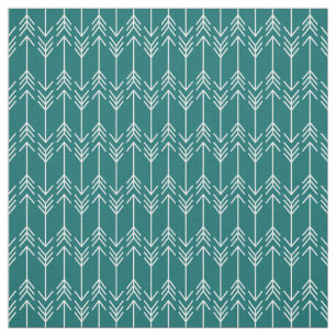 Tissu Flèches Turquoises foncées