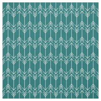 Tissu Flèches Turquoises foncées