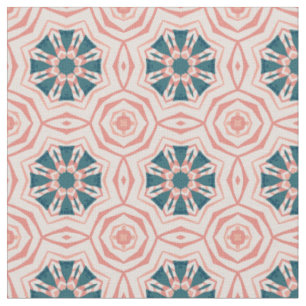Tissu Fleur abstraite d'abricot