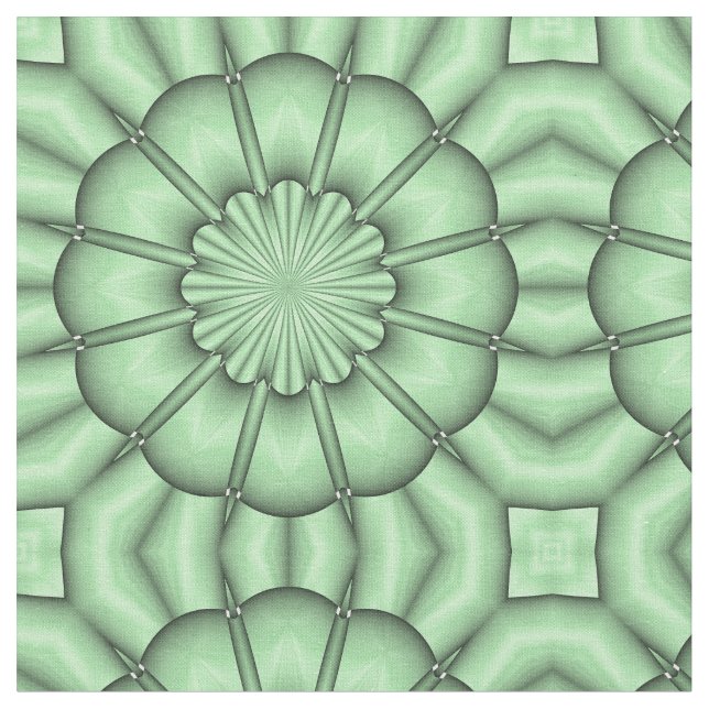 Tissu Fleur Abstraite en vert pâle (Fermer)
