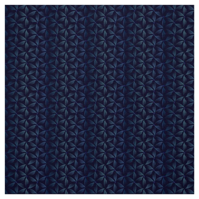 Tissu Fleur bleu motif (Échantillon)