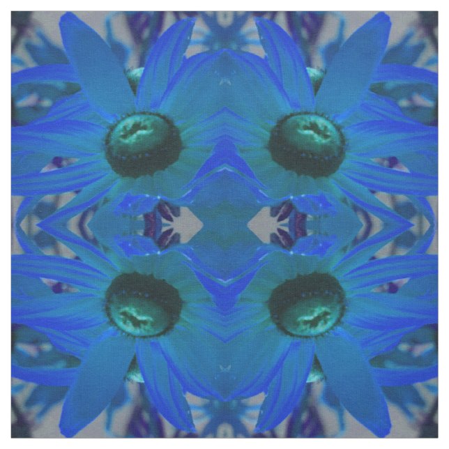 Tissu Fleur Bleue (Échantillon)