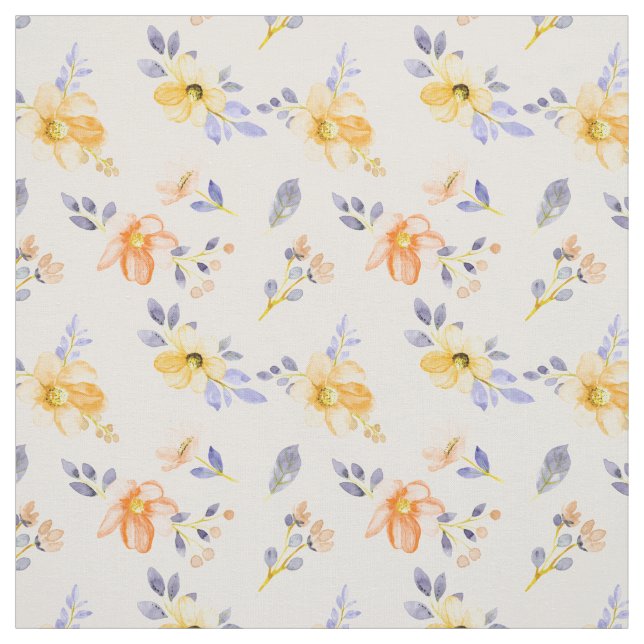 Tissu Fleur d'aquarelle mignonne modèle floral (Échantillon)
