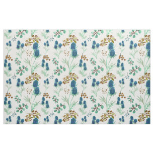 Tissu Fleur de chardon bleu écossais sauvage