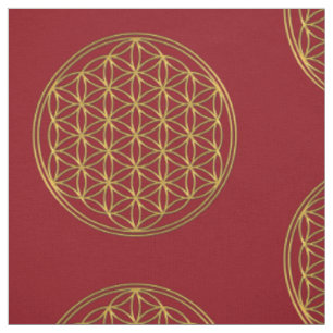 Tissu Fleur de DES Lebens - or brillant de la vie/Blume