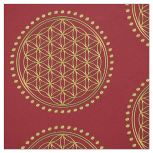 Tissu Fleur de DES Lebens - or brillant de la vie/Blume