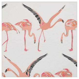 Tissu fleur de flamants