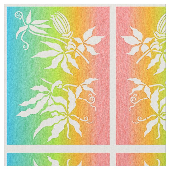Tissu Fleur de la passion arc-en-ciel (Fermer)
