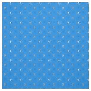 Tissu Fleur de Lis Bleu, motif Lili Français