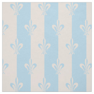 Tissu Fleur de Lis Champagne bleu clair et rose