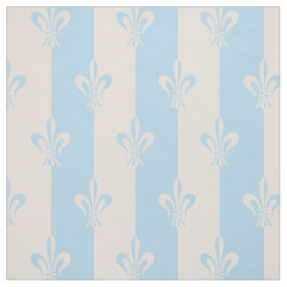 Tissu Fleur de Lis Champagne bleu clair et rose