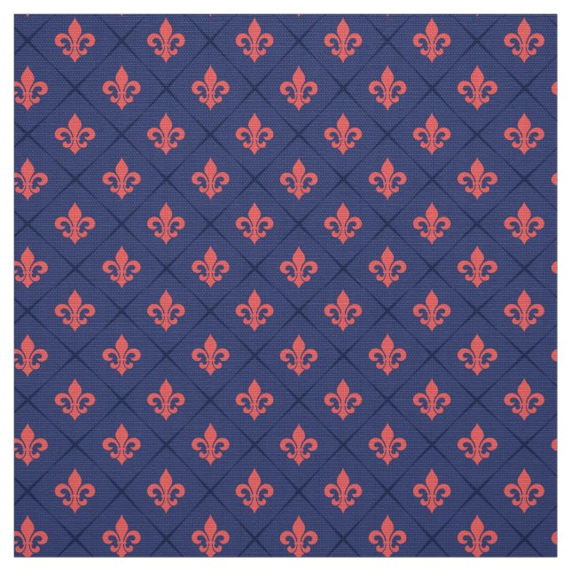 Tissu Fleur De Lis Motif (Échantillon)