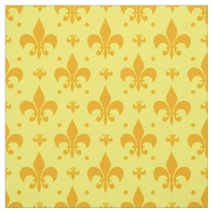 Tissu Fleur de lis Motif jaune