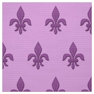 Tissu Fleur de Lis violet violet sur lavande