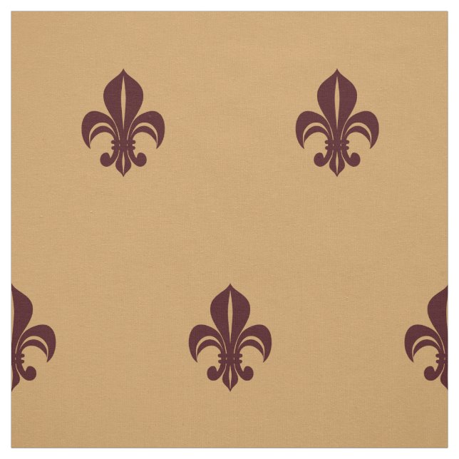 Tissu Fleur de lys rouge à lys (Échantillon)