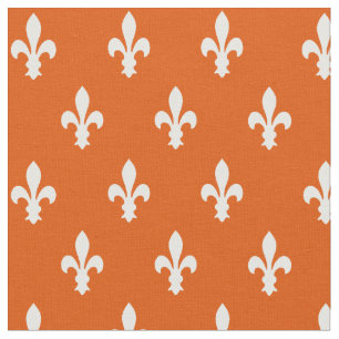 Tissu Fleur de Lys victorienne Persimmon