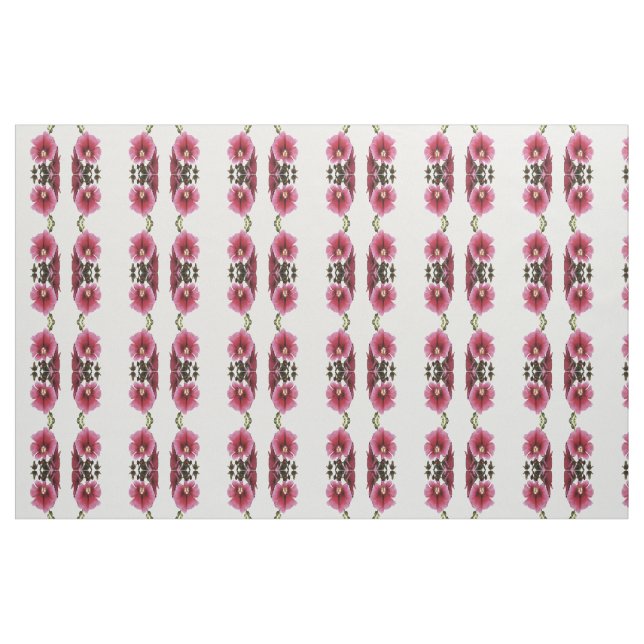 Tissu Fleur de Malva rose paradisiaque (Yard)