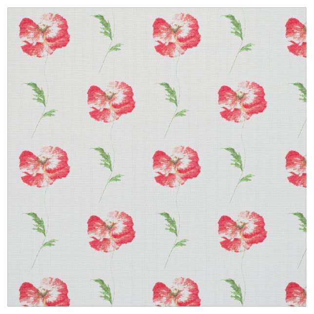 Tissu Fleur de pavot sauvage (Échantillon)