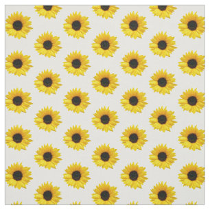 Tissu Fleur de tournesol jaune rustique